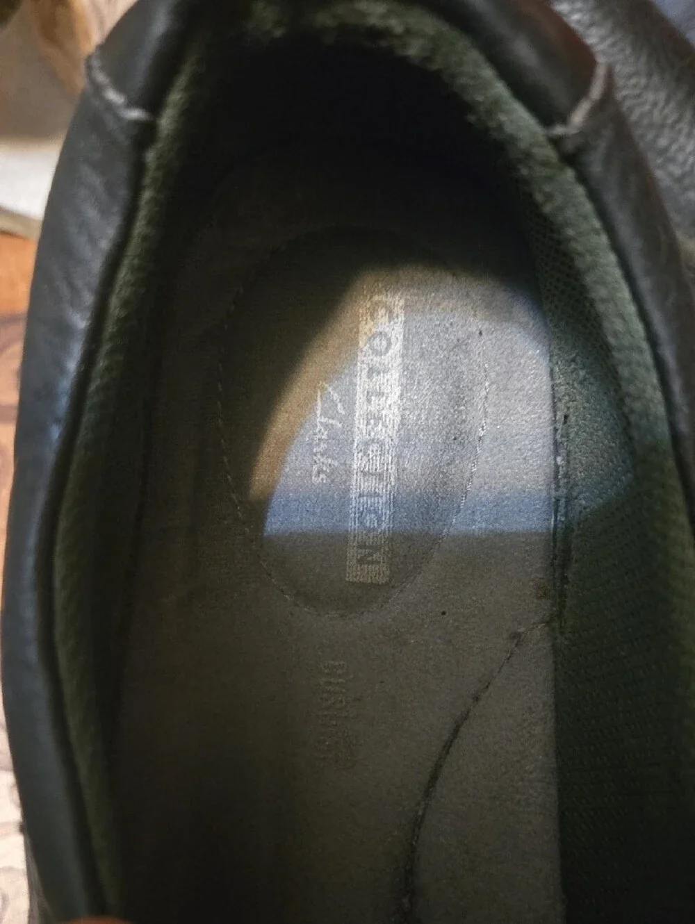 Clarks Black Slip-On Leather Loafers